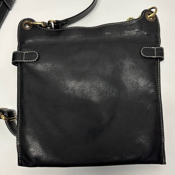 AVORIO Italy Black Leather Crossbody Bag - Made In Italy EUC - Picture 5 of 5